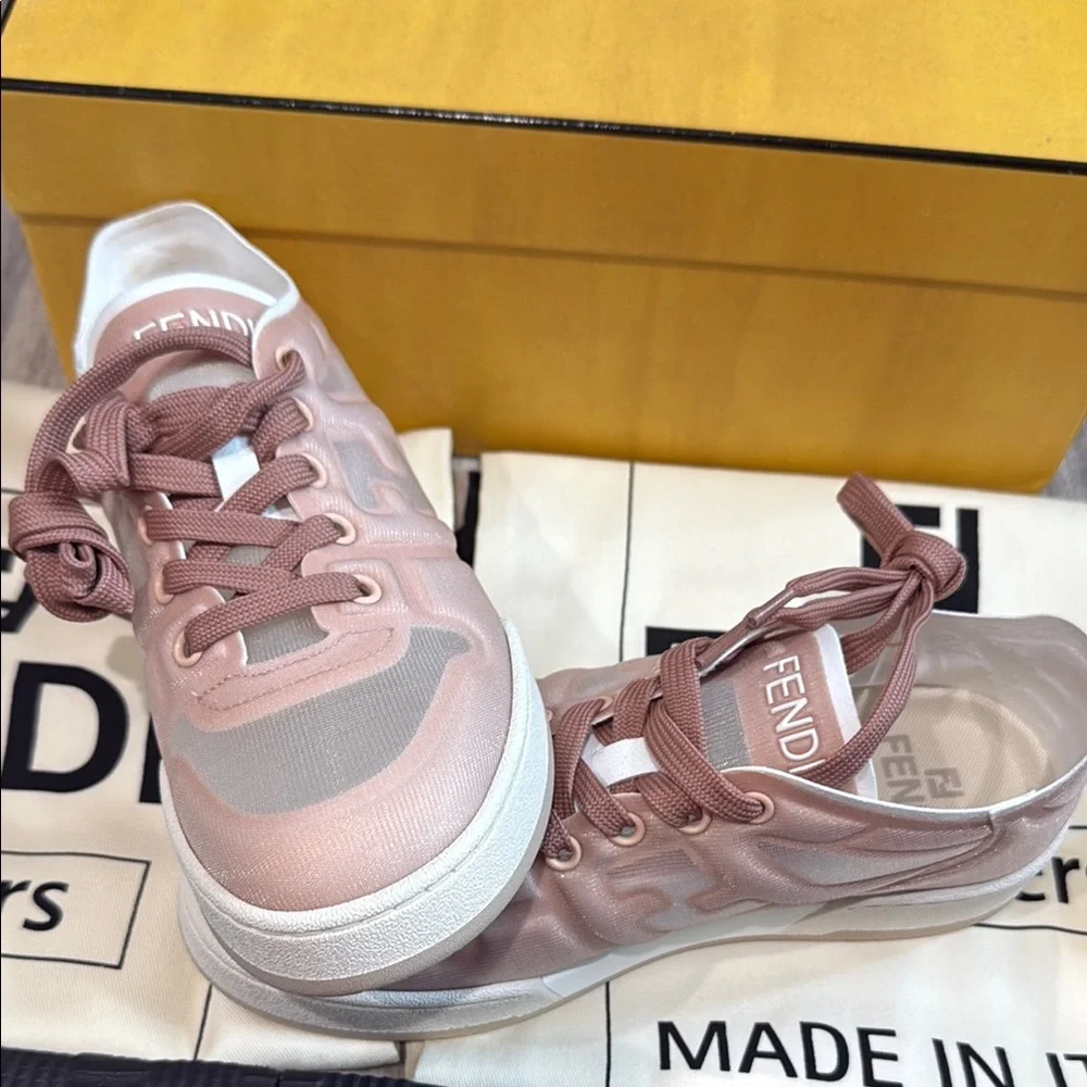 NWT Fendi Pink Sneakers - Picture 2 of 7